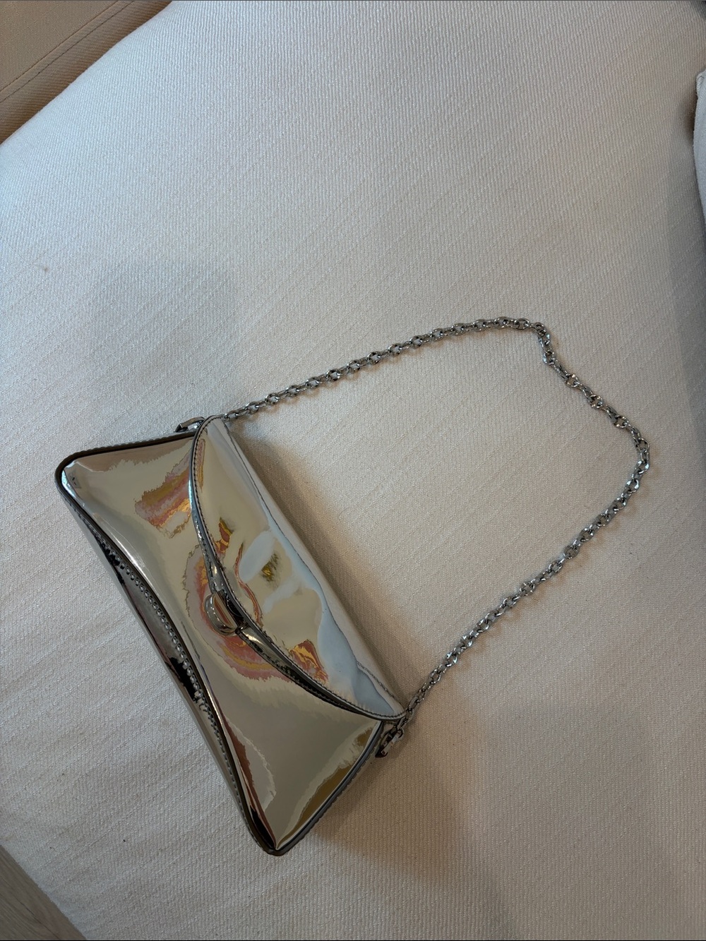 MANGO Silver/ metallic Chain-Handle Shoulder Bag - Picture 2 of 7